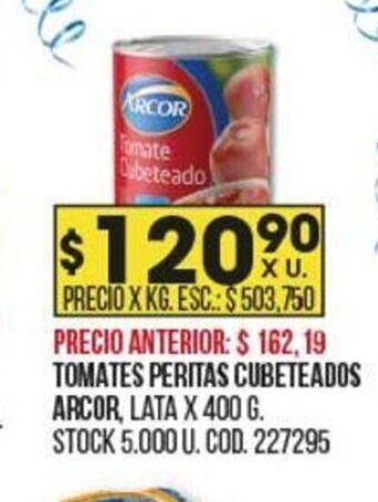 Coto Tomates Peritas Cubeteados Arcor oferta