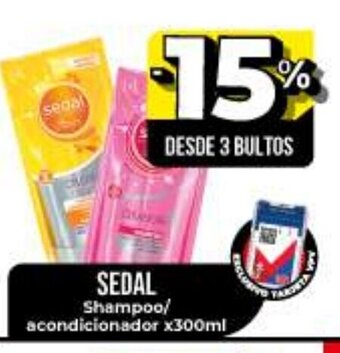 Supermayorista Vital Sedal Shampoo.Acondicionador x 300ml oferta