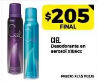 Supermayorista Vital Ciel Desodorante en aerosol x 186cc oferta