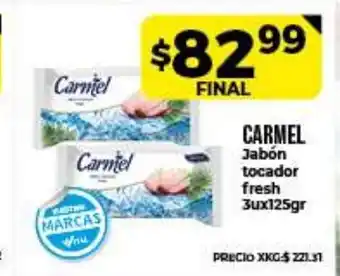 Supermayorista Vital Carmel Jabón tocador fresh 3ux125gr oferta