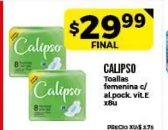 Supermayorista Vital Calipso Toallas femenina x 8u oferta