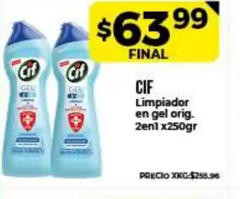 Supermayorista Vital Cif Limpiador en gel orig. 2en1 x 250gr oferta