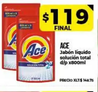 Supermayorista Vital Ace Jabón líquido solución total d/p x 800ml oferta