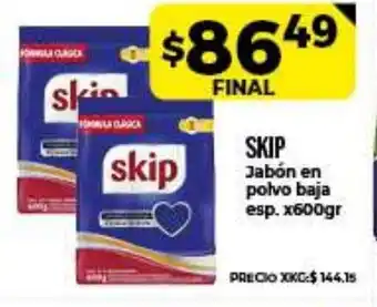 Supermayorista Vital Skip Jabon en polvo baja x600gr oferta