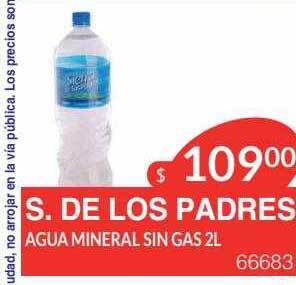 Masivos S. de los padres agua mineral sin gas oferta