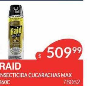 Masivos Raid insecticida cucarachas max oferta