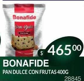 Masivos Bonafide pan dulce con frutas oferta