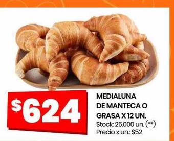 Changomas Medialuna de manteca o grasa oferta