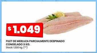 Changomas Filet de merluza parcialmente despinado congelado x kg oferta