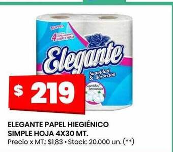 Changomas Elegante papel higiénico simple hoja oferta