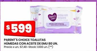 Changomas Parent's choice toallitas húmedas con aceite de emu 80 oferta