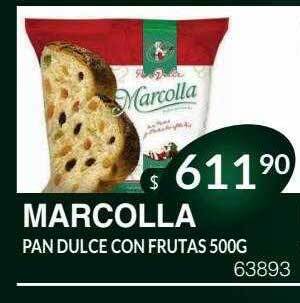 Masivos Marcolla pan dulce con frutas oferta