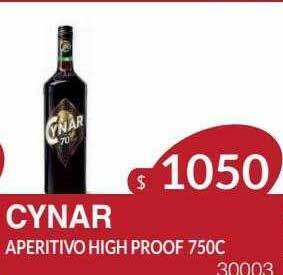 Masivos Cynar aperitivo high proof oferta