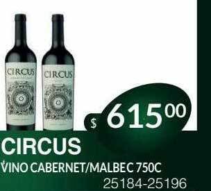 Masivos Circus vino cabernet malbec oferta