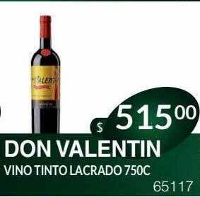 Masivos Don valentin vino tinto lacrado oferta