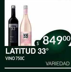 Masivos Latitud 33° vino oferta