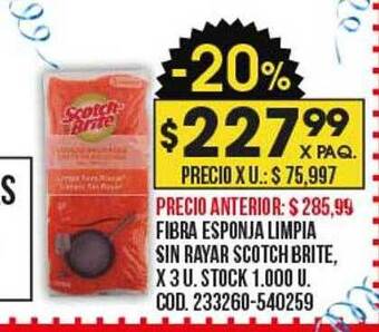 Coto Fibra esponja limpia sin rayar scotch brite oferta