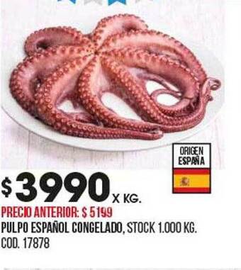 Coto Pulpo español congelado oferta