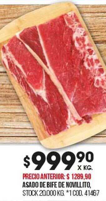 Coto Asado de bife de novillito oferta