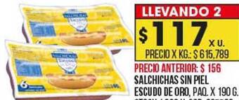 Coto Salchichas sin piel escudo de oro oferta