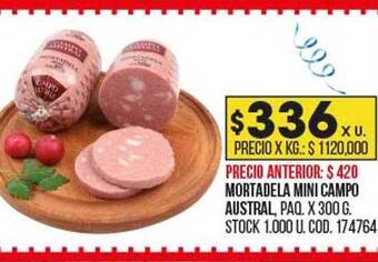 Coto Mortadela mini campo austral oferta