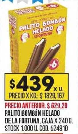 Palito bombón helado de la fortuna
