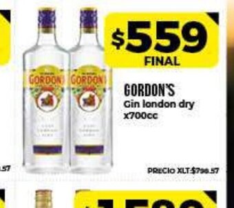 Supermayorista Vital Gordon's Gin london dry x 700cc oferta