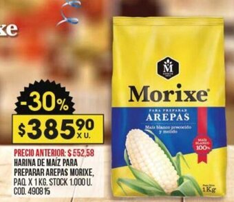 Coto Harina De Maíz Para Preparar Arepas Morixe oferta