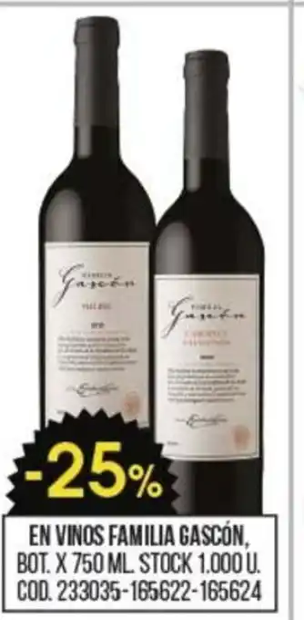 Coto En Vinos Familia Gascón oferta