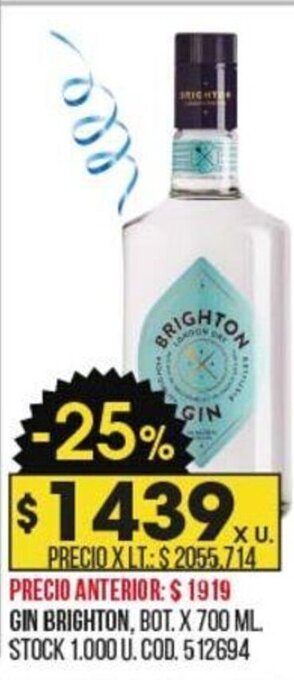 Coto Gin Brighton oferta