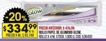 Coto Rollo Papel de Aluminio Glow oferta