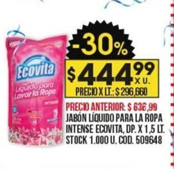 Coto Jabón Líquido Para La Ropa Intense Ecovita oferta