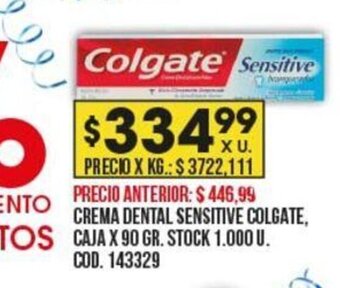 Coto Crema Dental Sensitive Colgate oferta
