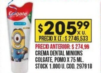 Coto Crema Dental Minions Colgate oferta