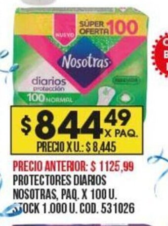 Coto Protectores Diarios Nosotras oferta