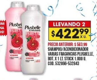 Coto Shampoo / Acondicionador Varias Fragancias Plusbelle oferta