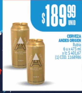 Makro Cerveza Andes Origen oferta