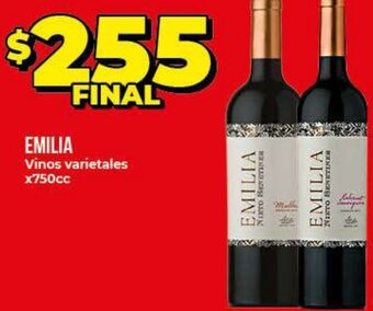Supermayorista Vital Emilia Vinos varietales x750cc oferta
