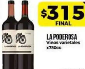Supermayorista Vital La Poderosa Vinos varietales x 750cc oferta