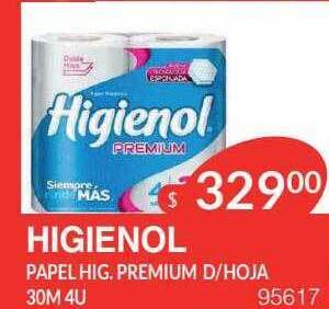 Masivos Higienol papel hig. premium d hoja oferta