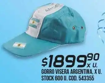 Coto Gorro visera argentina oferta