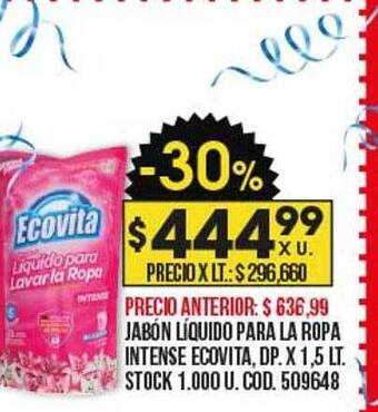 Coto Jabón liquido para la ropa intense ecovita oferta