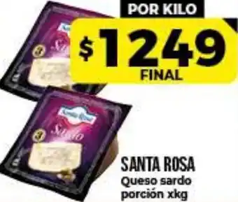 Supermayorista Vital Santa Rosa Queso Sardo porción x kg oferta