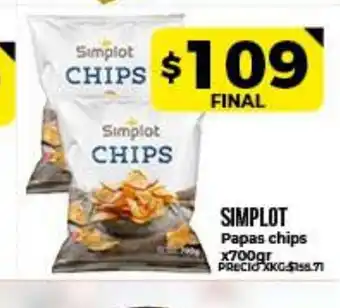 Supermayorista Vital Simplot Papas chips x700gr oferta