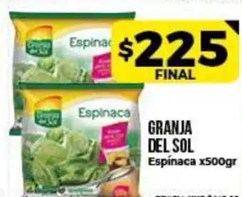 Supermayorista Vital Granja Del Sol Espínaca x500gr oferta