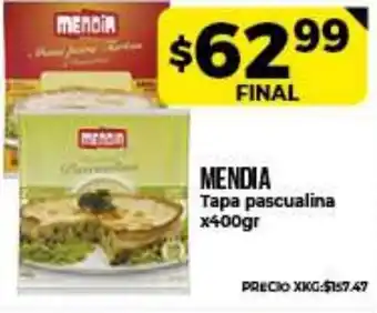 Supermayorista Vital Mendia Tapa pascualina x400gr oferta