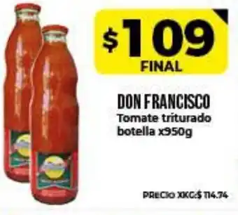 Supermayorista Vital Don Francisco Tomate triturado botella x950g oferta