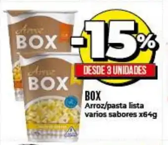 Supermayorista Vital Box Arroz/pasta lista varios sabores x64g oferta