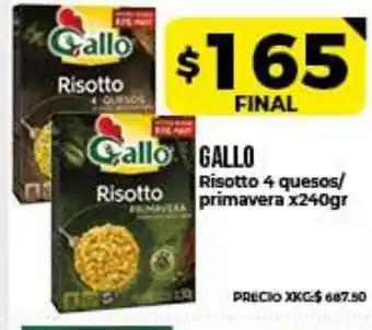 Supermayorista Vital Gallo Risotto 4 quesos/primavera x 240gr oferta