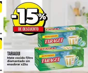 Supermayorista Vital Taragui Mate cocido filtro diamantado sin ensobrar x25u oferta